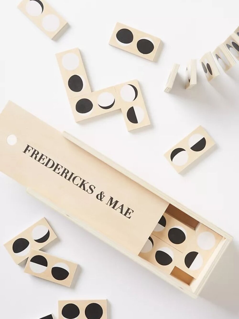 Fredericks & Mae Moon Dominoes • New • Wooden Design Game